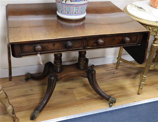 A Regency mahogany sofa table W.89cm
